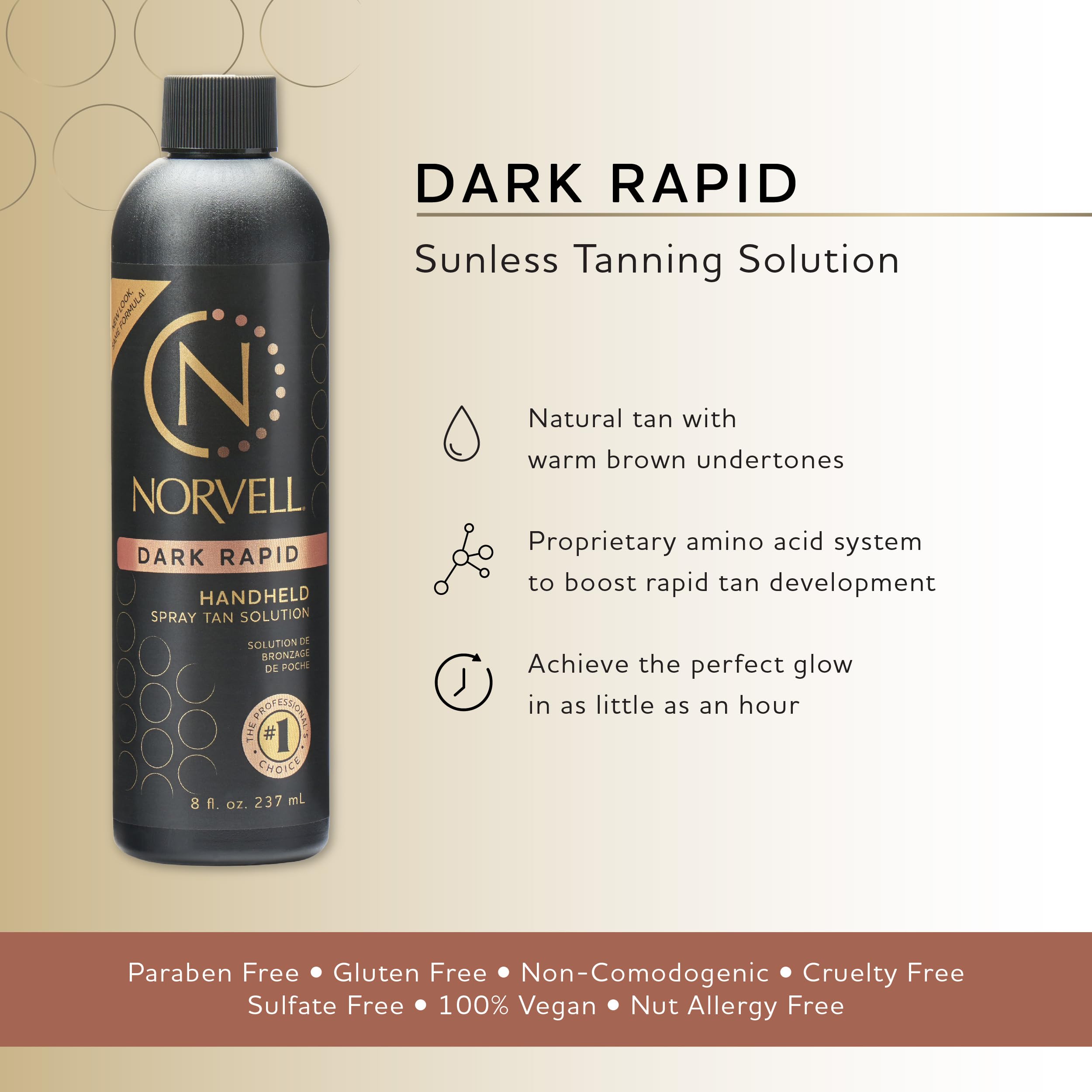 Aplicación en mano de Norvell para bronceado natural y sin manchas.