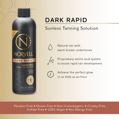 Aplicación en mano de Norvell para bronceado natural y sin manchas.