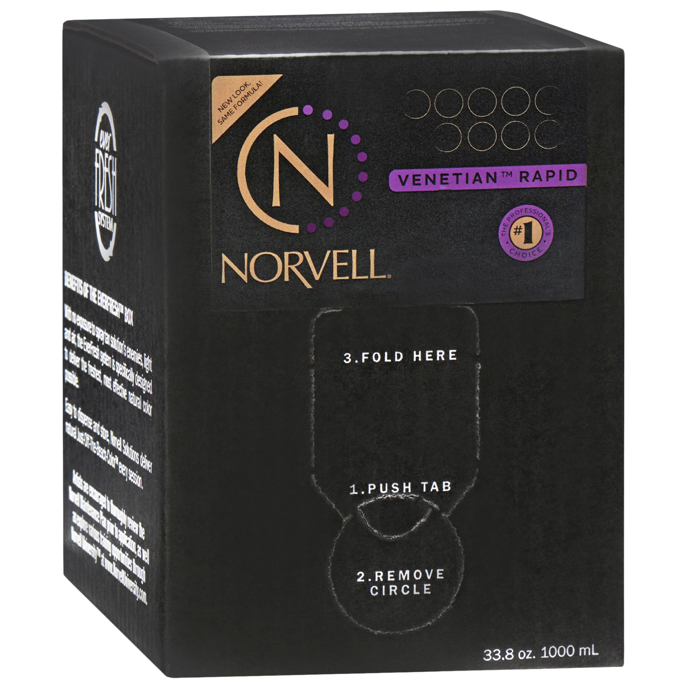 Norvell Venetian One – bouteille spray tan, bronzage rapide et uniforme.