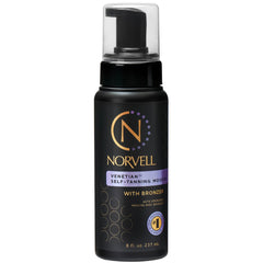 Norvell Venetian Sunless Mousse envase para una aplicación fácil y bronceado uniforme.
