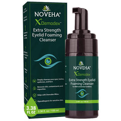 NOVEHA Demodex espuma limpiadora para párpados, limpieza diaria suave