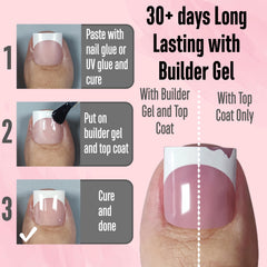 NOVO OVO uñas de pie con gel blando para fijación duradera