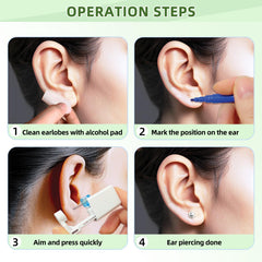 Aretes CZ 20G de Novopiercing pre-cargados para comodidad.