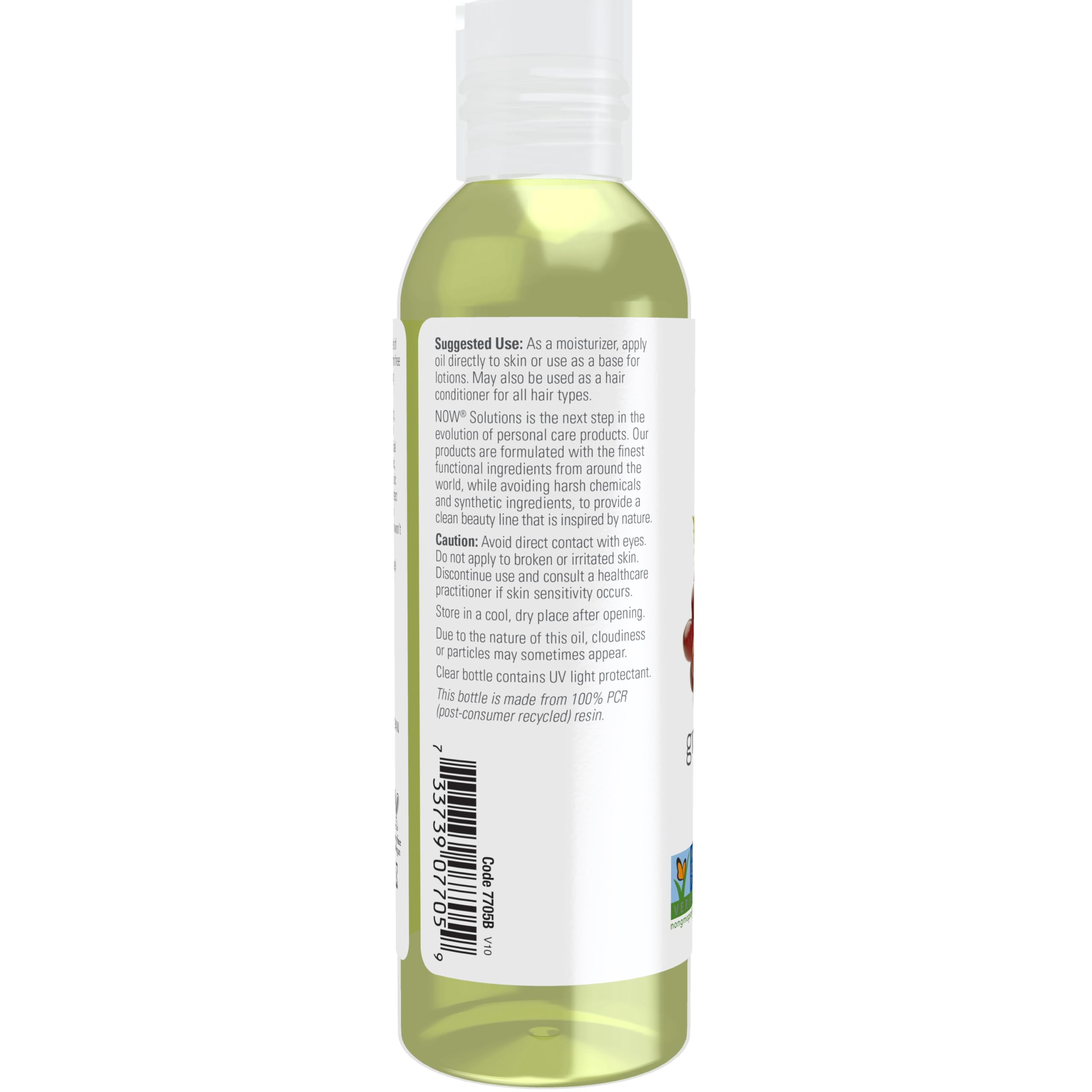 NOW Solutions aceite de semilla de uva, piel sensible, base suave para lociones.