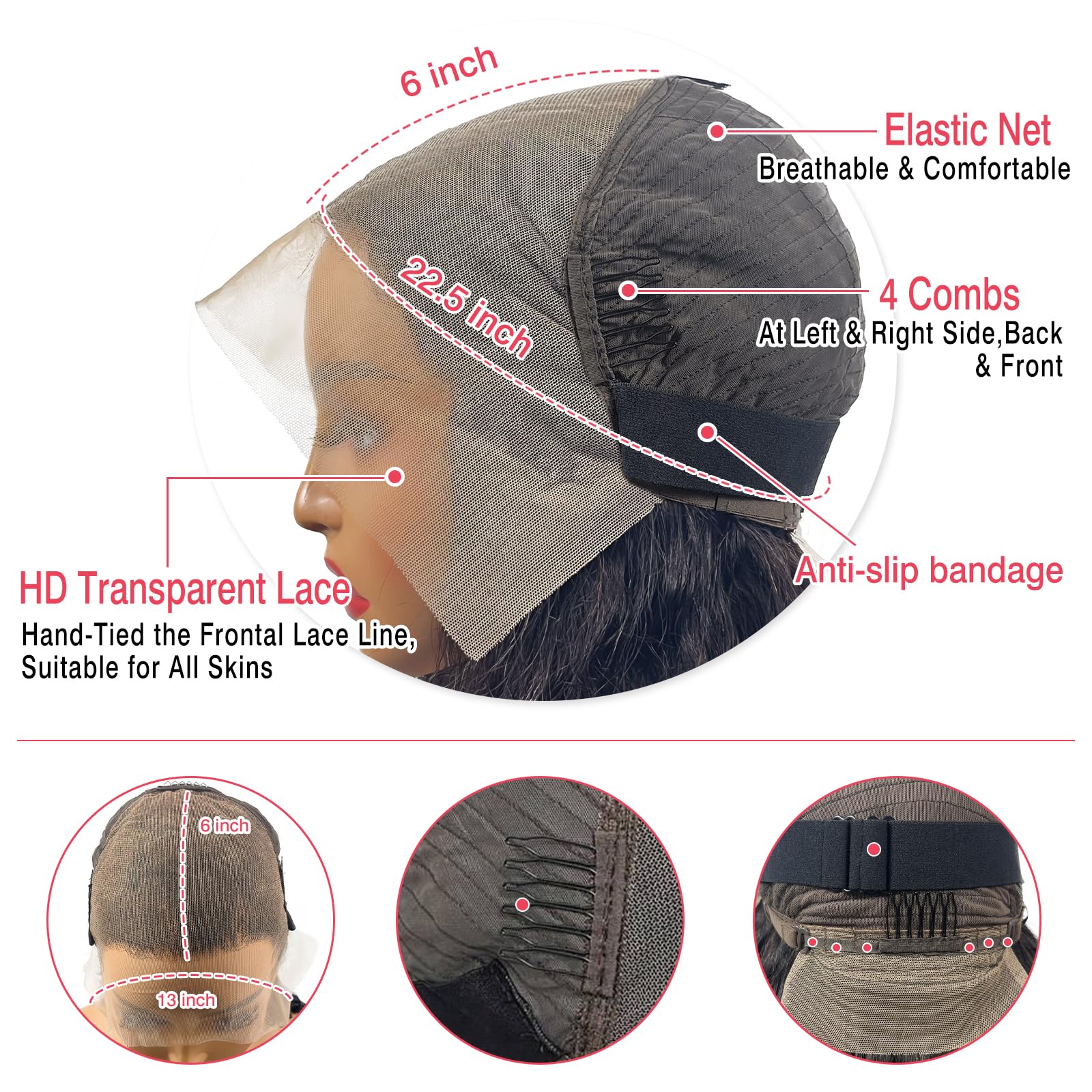 Nsvnsv Pre-plucked baby hairs enhance hairline for a natural look.