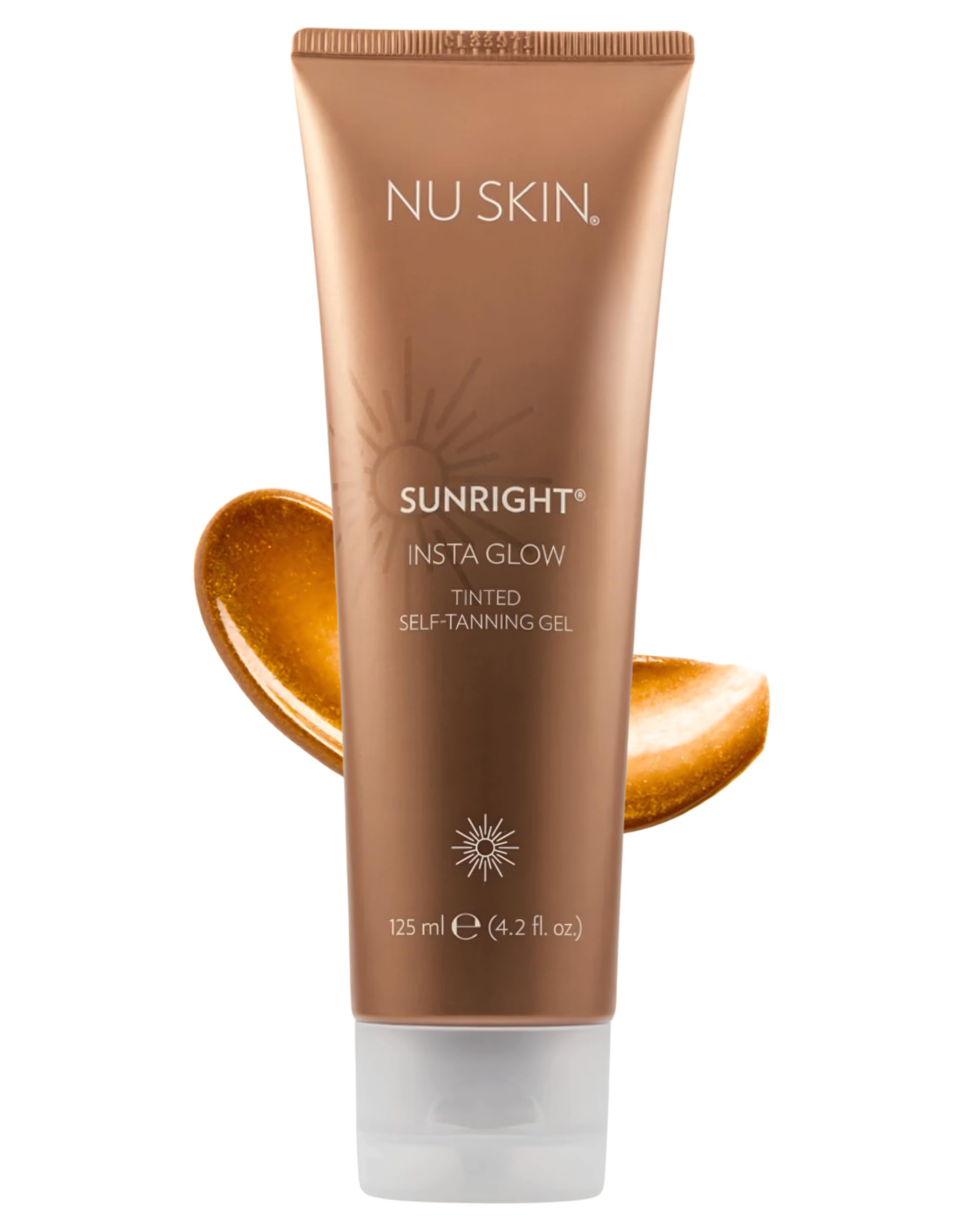 Nu Skin Sunright Insta Glow Gel autobronceador, botella frontal para tono natural y uniforme