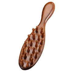 Nuaiute Sandalo Loc Cepillo para cabellos dreads, define rizos con cepillado suave.