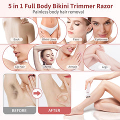 Nuaoi afilador facial para mujer, cuidado del rostro sin irritación.