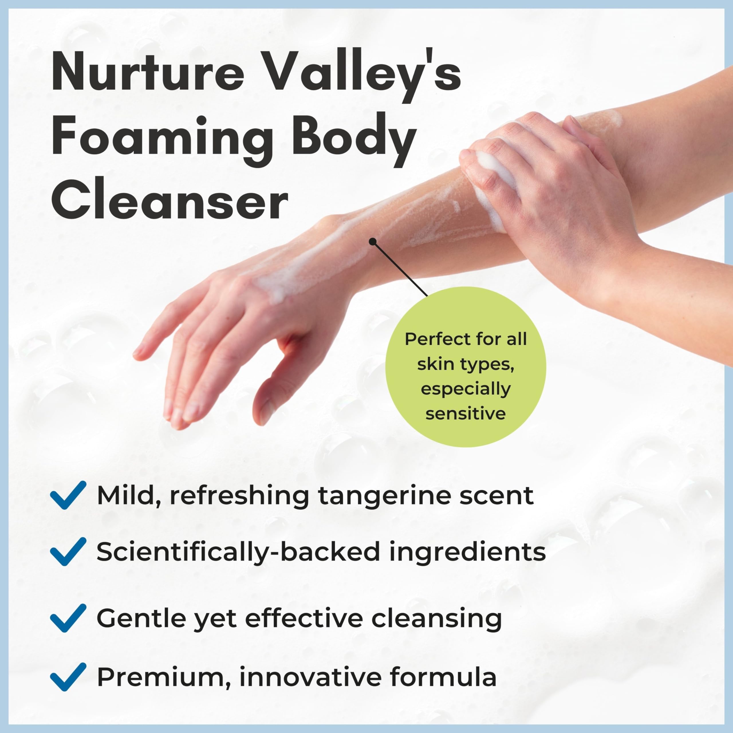 Nurture Valley aplicación rápida en espuma para rostro y cuerpo