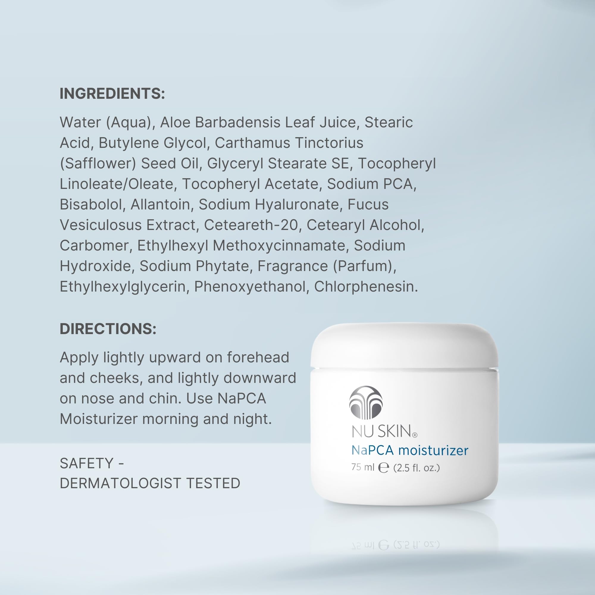 Nu Skin NaPCA Crema de uso diario, apta para piel sensible