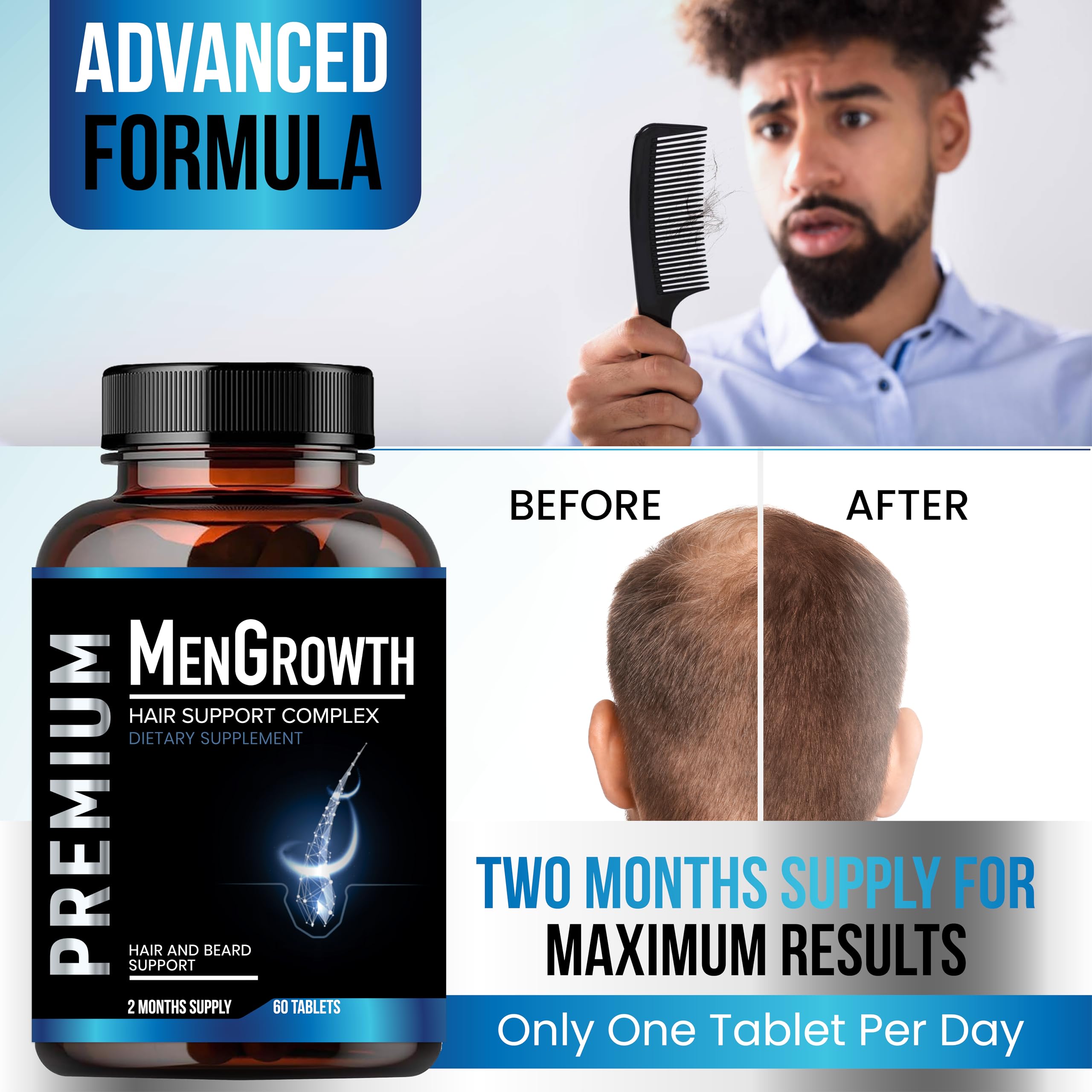 NutraPro MenGrowth: cápsulas para el crecimiento de barba y cabello.
