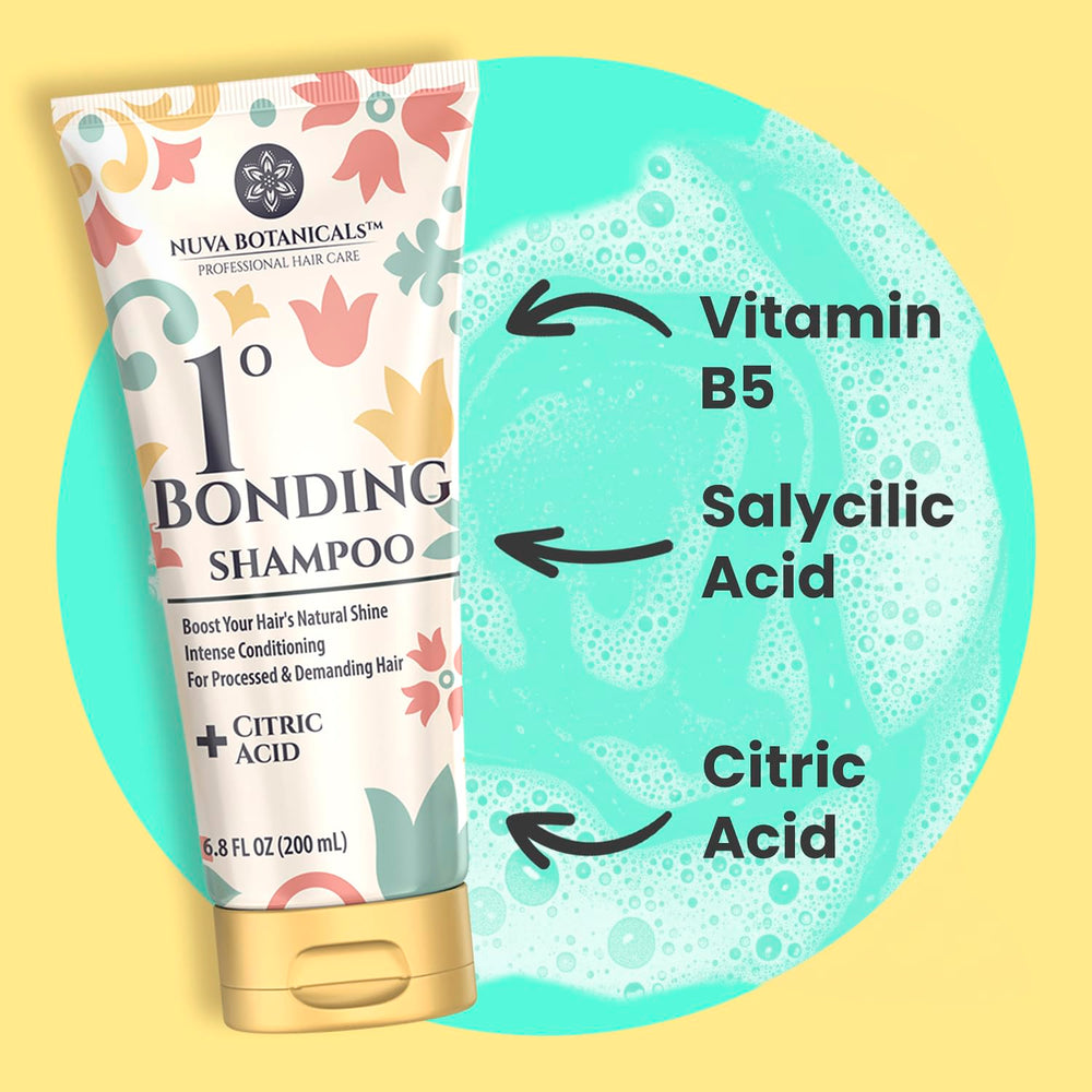 Dúo de Nuva Botanicals Bond Repair: champú y acondicionador para cabello seco y frágil.