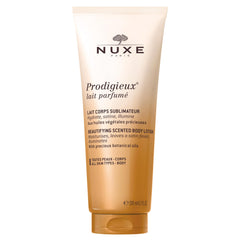 Nuxe Prodigieux locion corporal satinada para piel suave y luminosa.