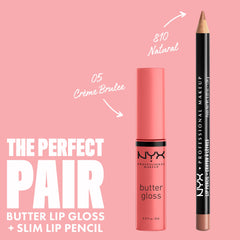 NYX Butter Gloss Creme Brulee, brillo sutil para realzar el color de labios