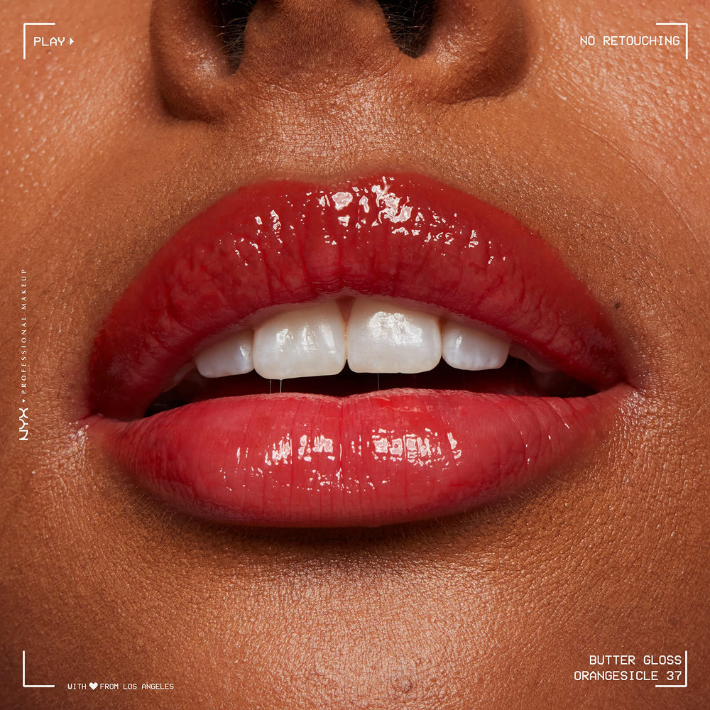 NYX Butter Gloss Orangesicle perfecto para completar cualquier look con brillo.