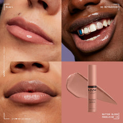 NYX Butter Gloss Madeleine brillos suave para labios sin pegajosidad