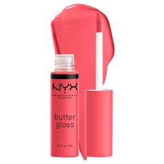 Envase sedoso del NYX Butter Gloss Sorbet para un look delicado