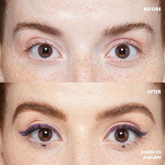 Brocha microflexible para cejas de NYX, trazos finos a gruesos.
