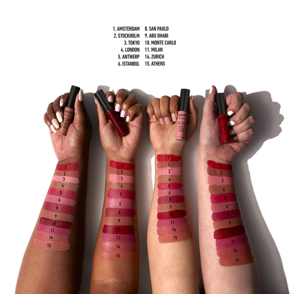 NYX Crema de Labios Mate Suave: formato de tubo práctico para retoques