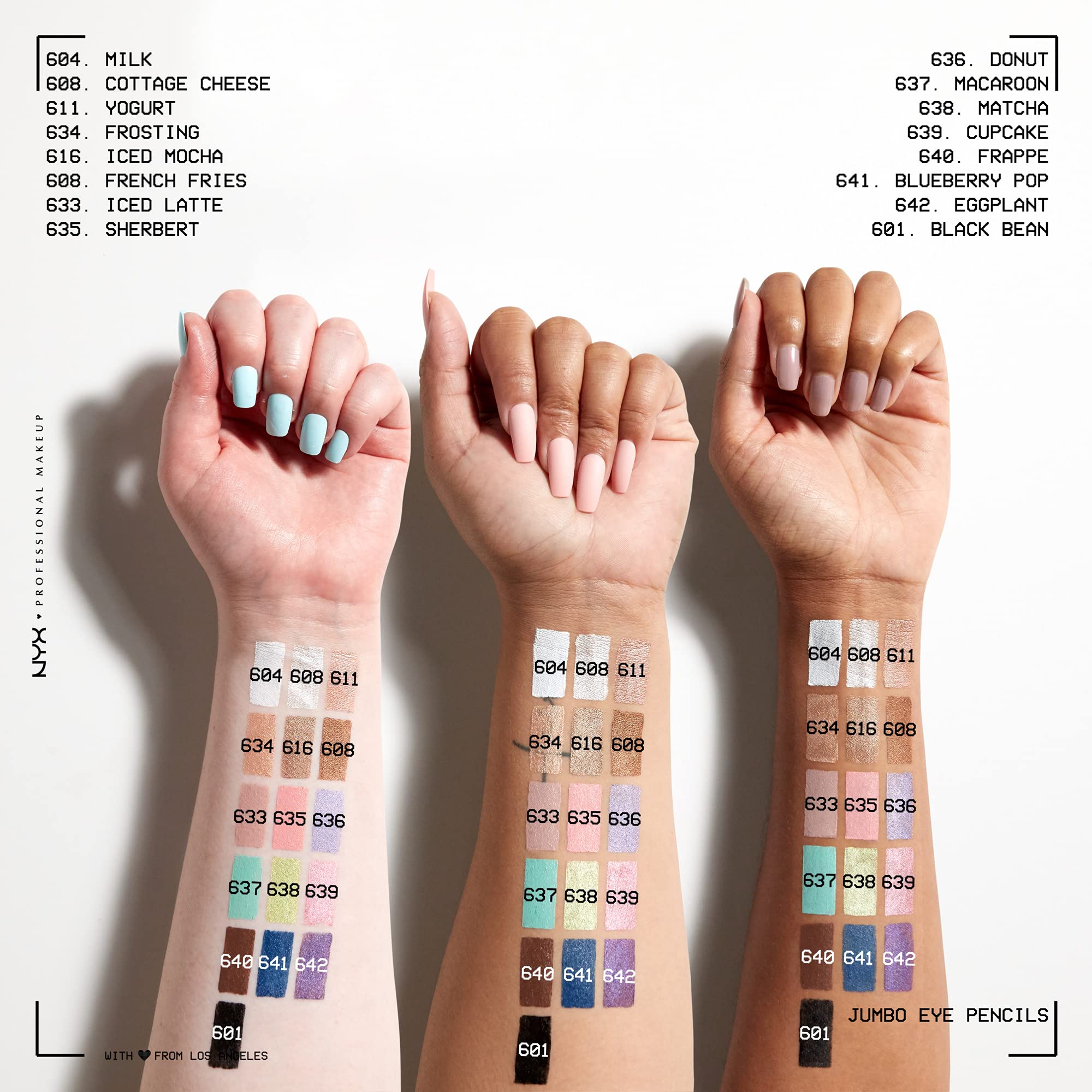 NYX Jumbo Eye Pencil Negro Bean desliza con facilidad,Looks versátiles