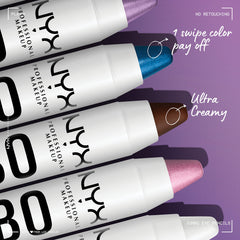 Sombra cremosa NYX Jumbo Eye Pencil con acabado mate para ojo suave.
