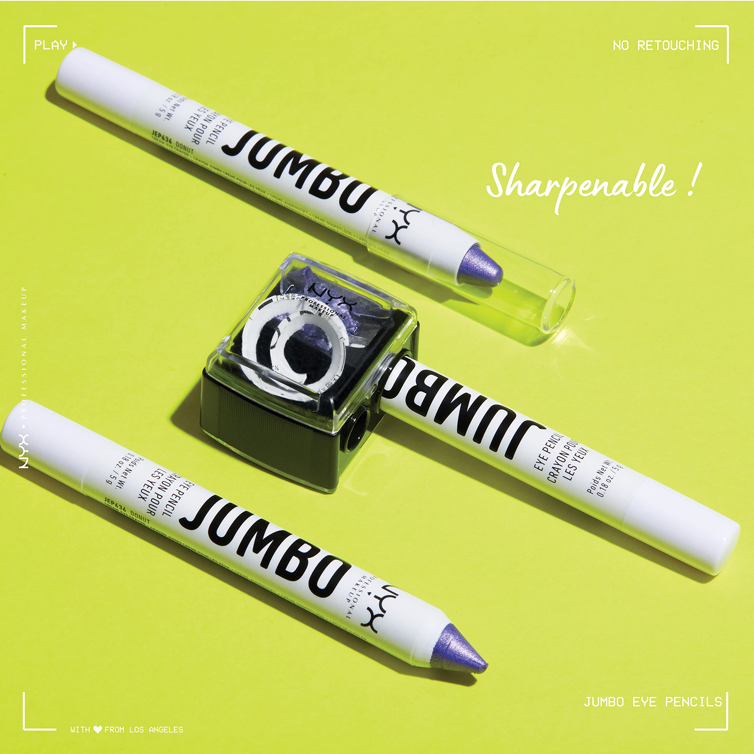 NYX Jumbo Lapiz Ojos linea-agua uso suave sin tirones.