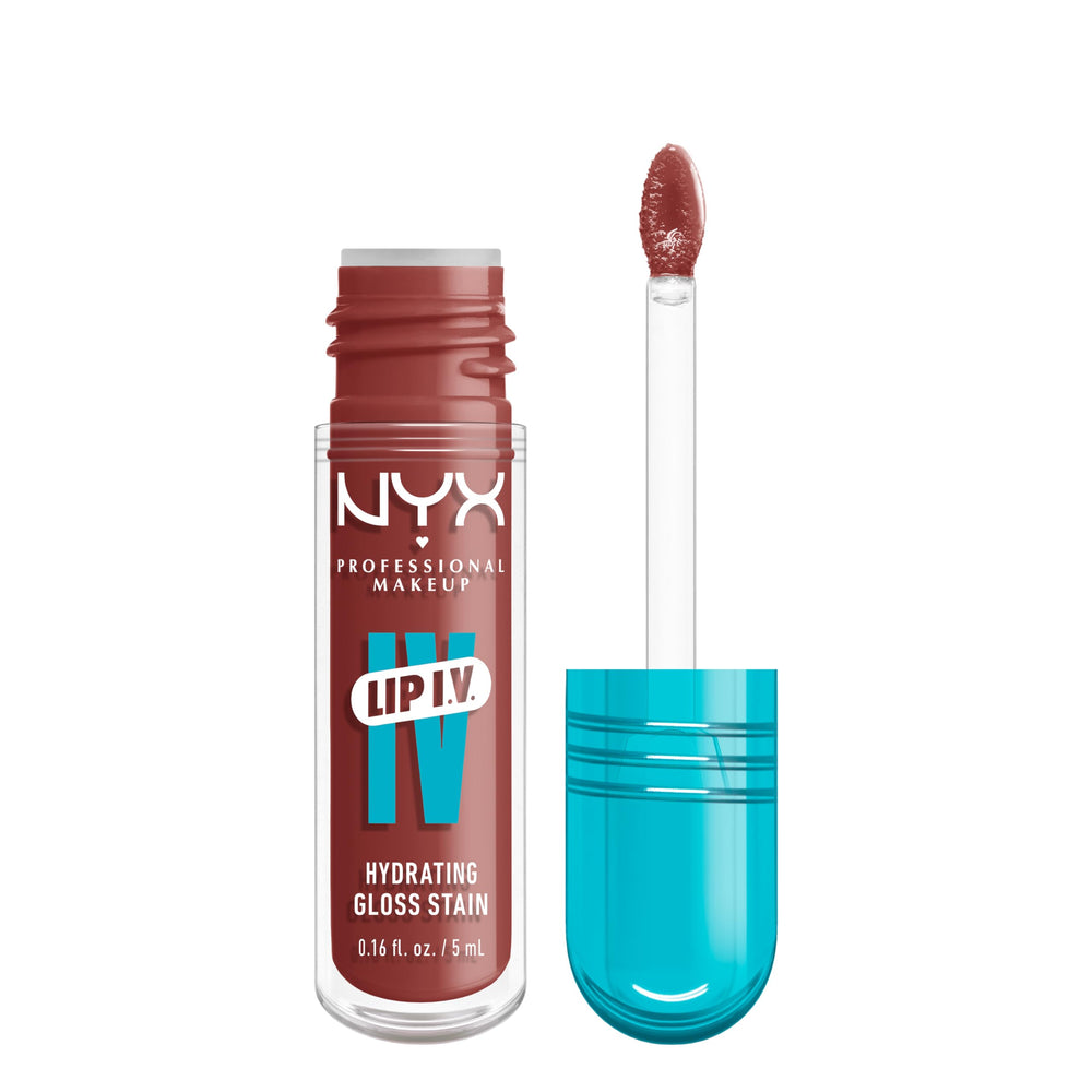 NYX Lip IV brillo hidratante labial para un look luminoso.