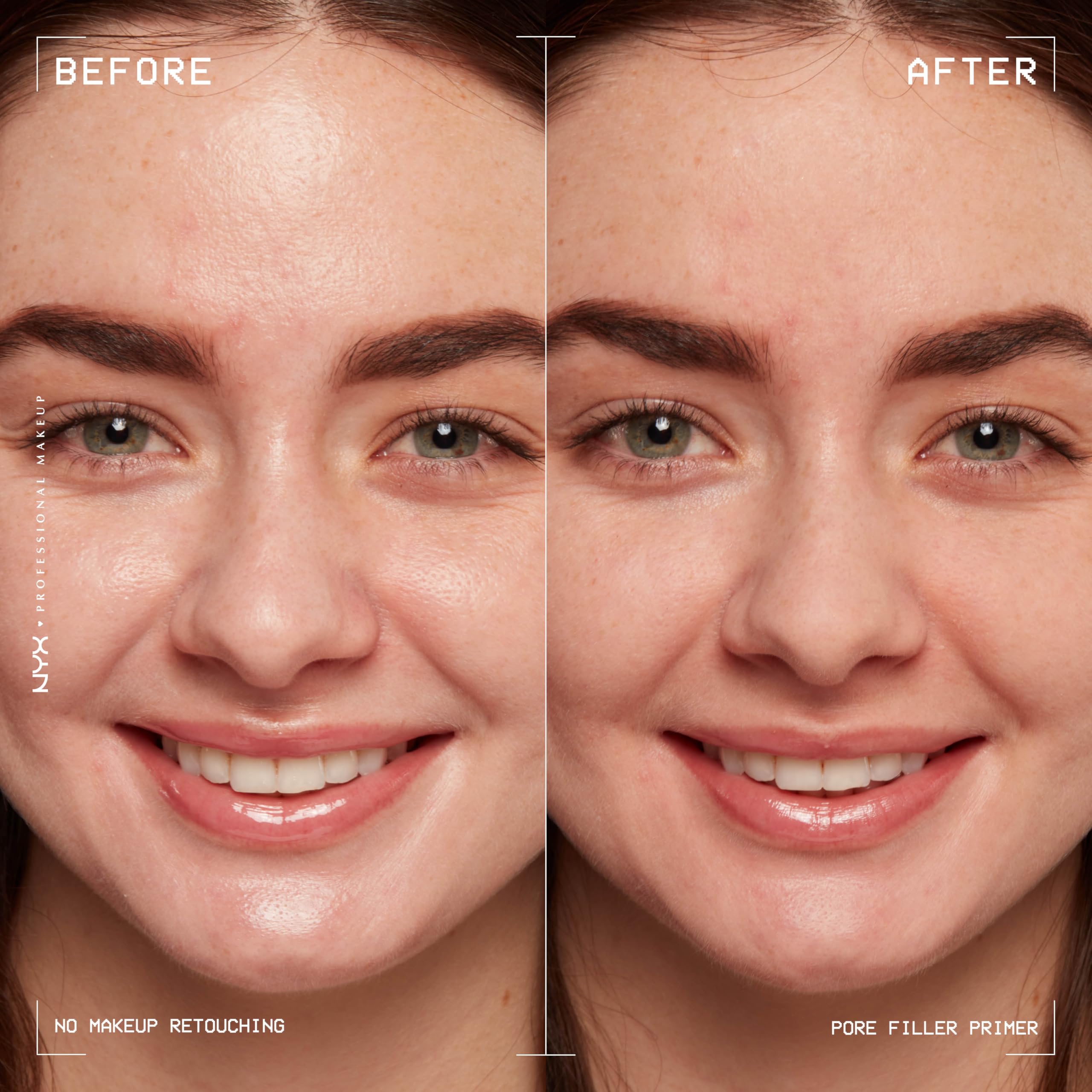 Aplicación de prebase NYX para rostro suave antes de la base.