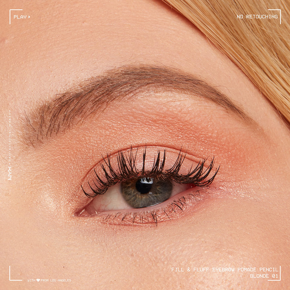 Acabado mate y natural para cejas rubias con NYX Fill & Fluff