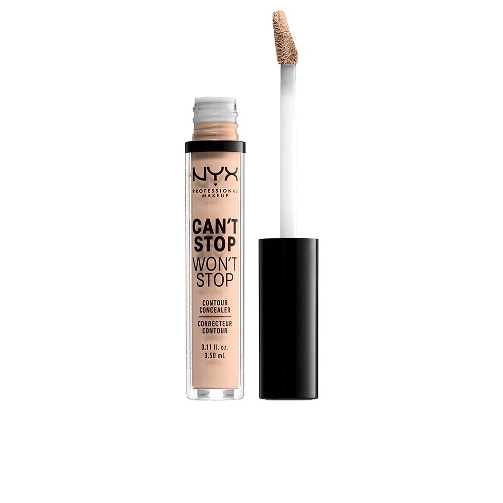 Corrector de contorno NYX para ojeras, acabado mate y cobertura duradera de 24h.
