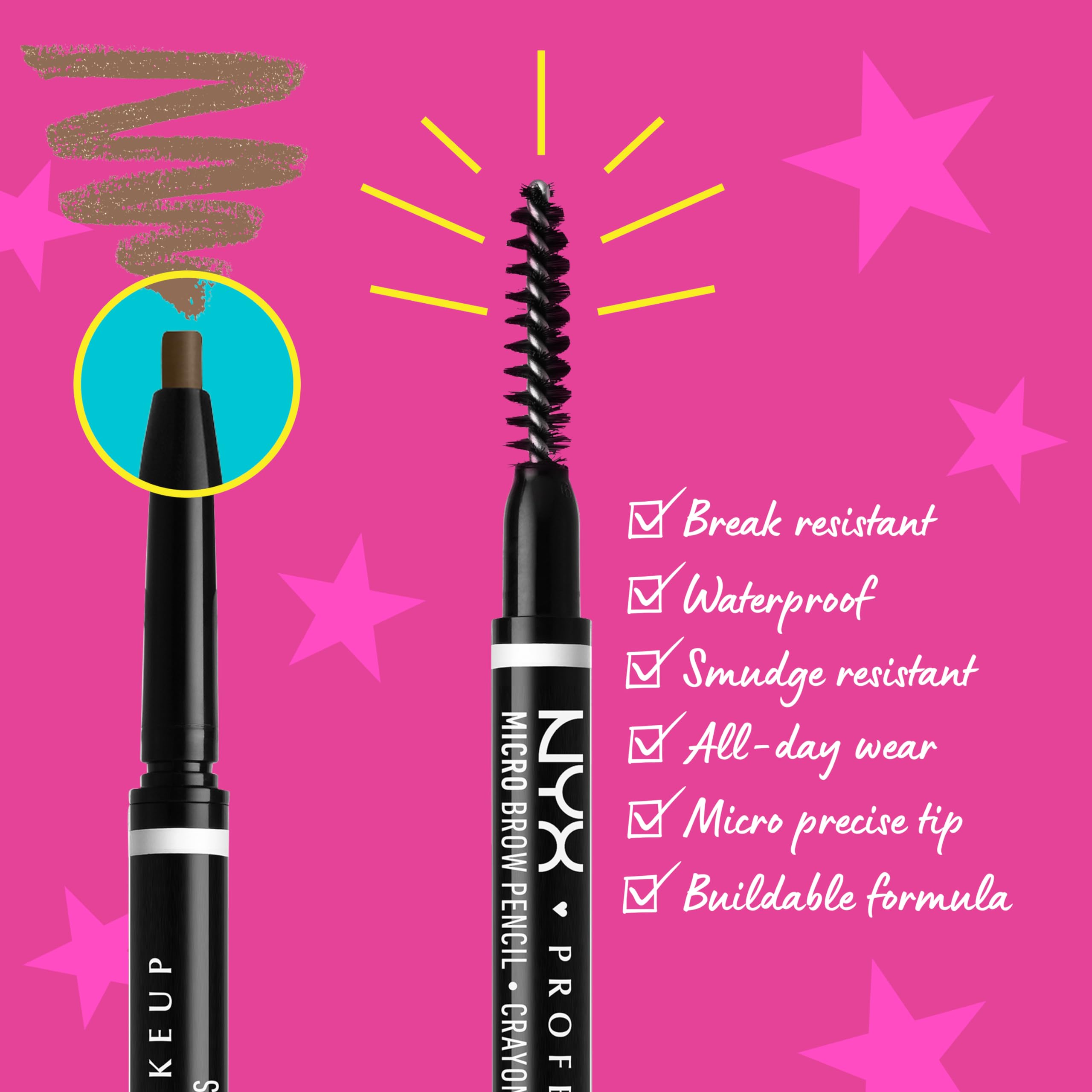 NYX PROFESSIONAL MAKEUP Lápiz para cejas definición precisa.
