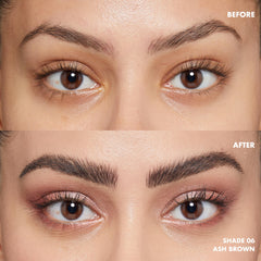 Punta microbrocha de NYX Lift & Snatch permite trazos finos y naturales.