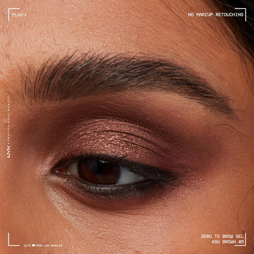 Zero to Brow: acabado natural en cejas con tono Ash Brown para look diario.