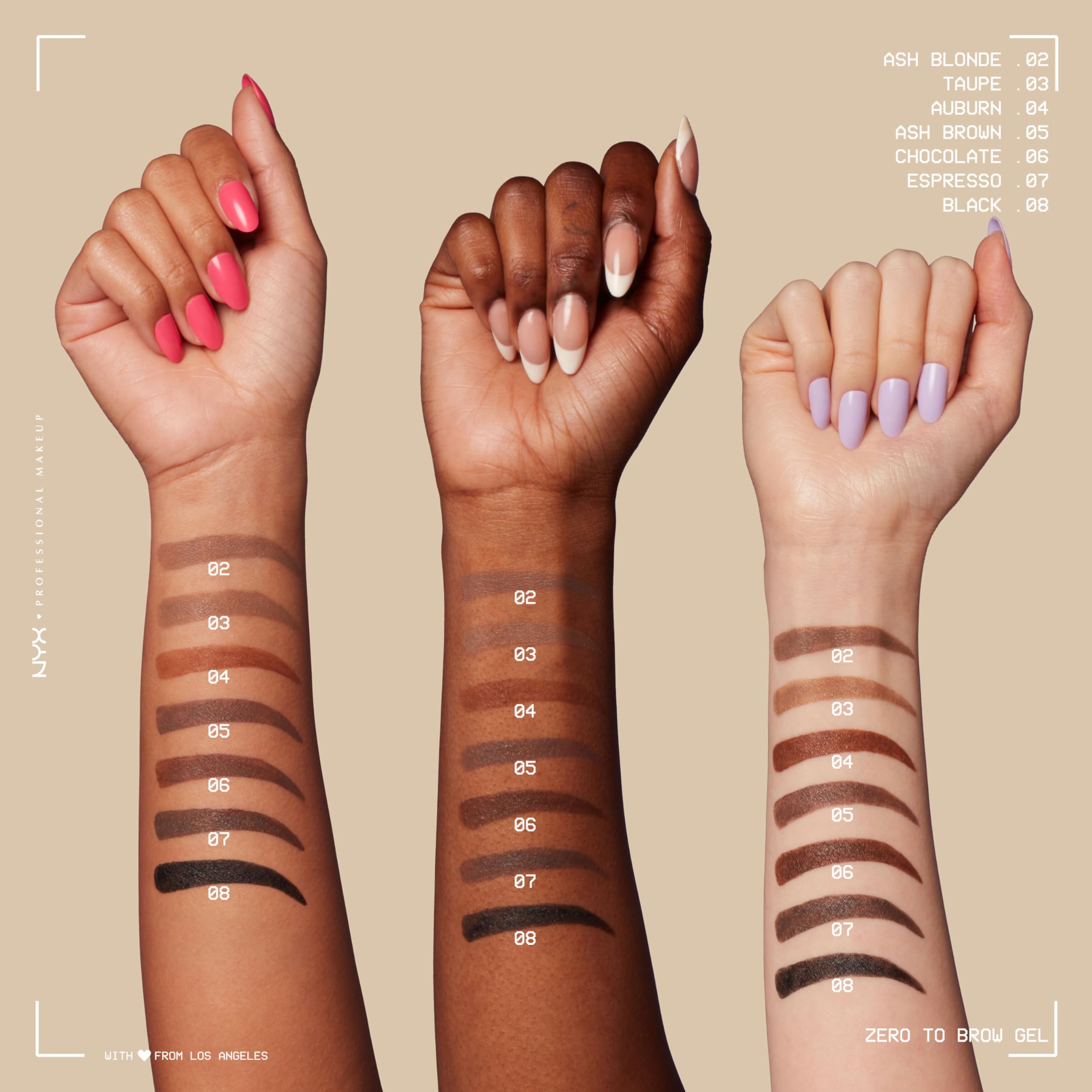 Zero to Brow: envase compacto para retoques de cejas, Ash Brown.