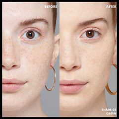 Piel preparada con NYX Studio Perfect Primer Verde para un acabado liso