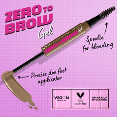 NYX Zero to Brow gel de larga duración resistente a transferencia