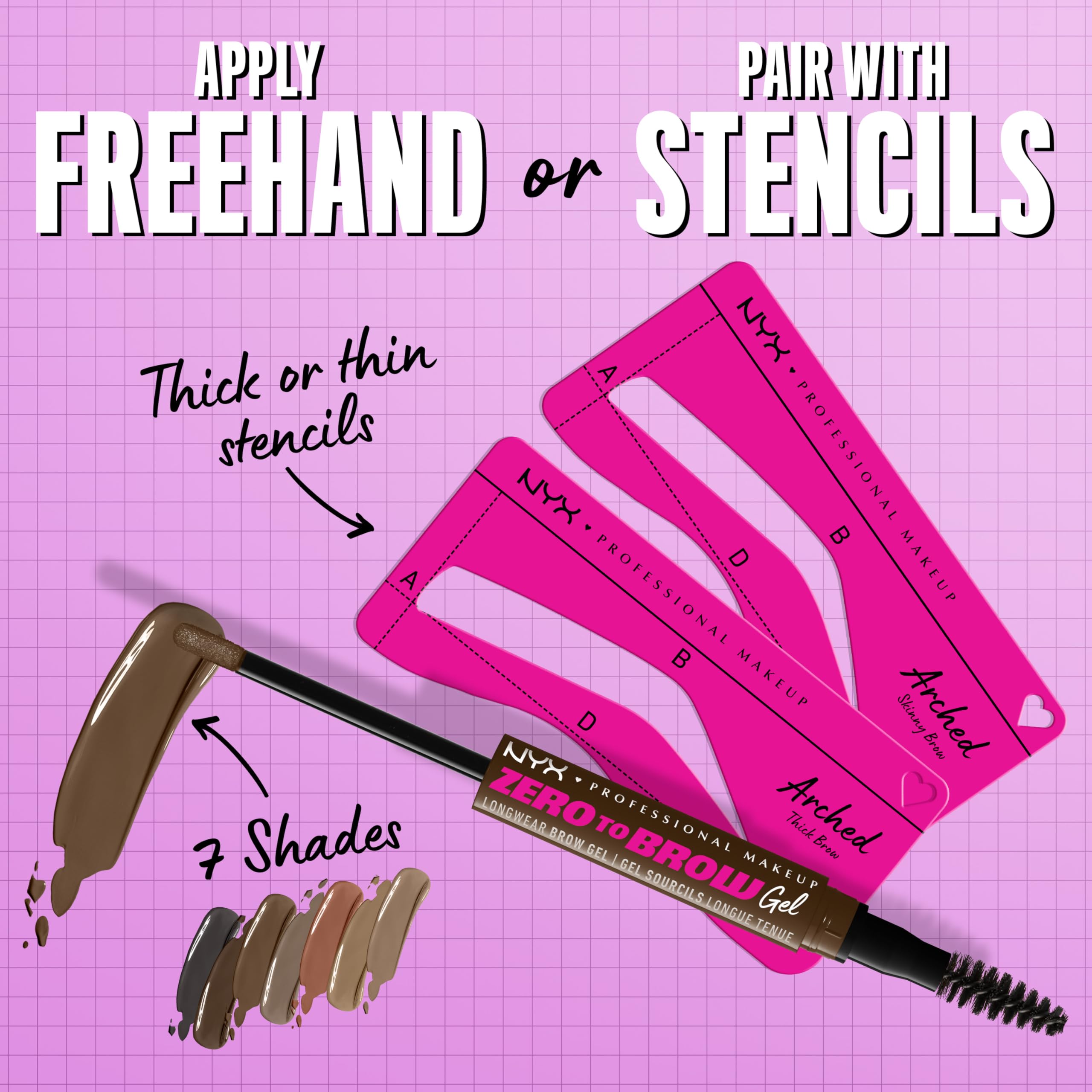 NYX Zero to Brow usa plantillas de cejas para forma uniforme
