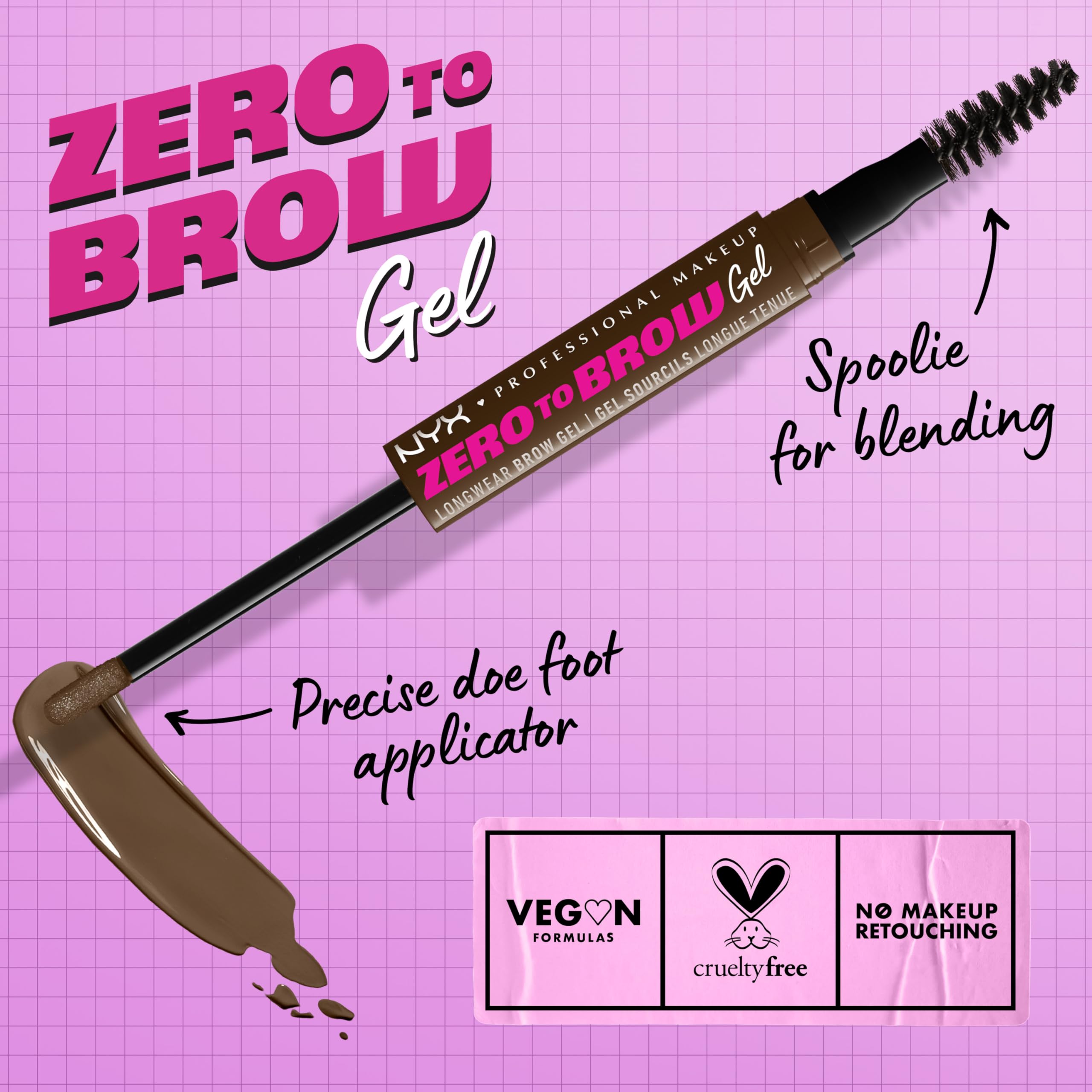 NYX Zero to Brow aplicador punta gota para relleno preciso