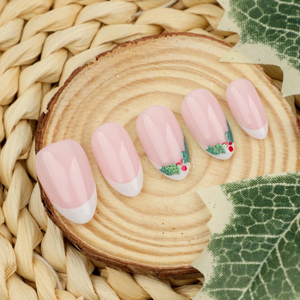 NZRAESTRS uñas postizas en almendra francesas elegantes