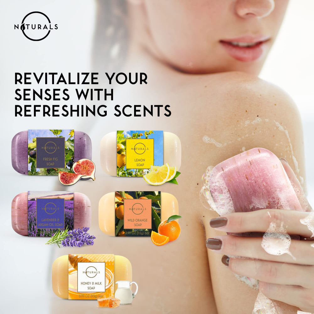 O NATURALS jabón higo exfoliante con almendras: exfoliación natural para cuerpo.