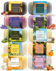 O NATURALS set regalo 10 jabones: variedad para cuidado diario de la piel.