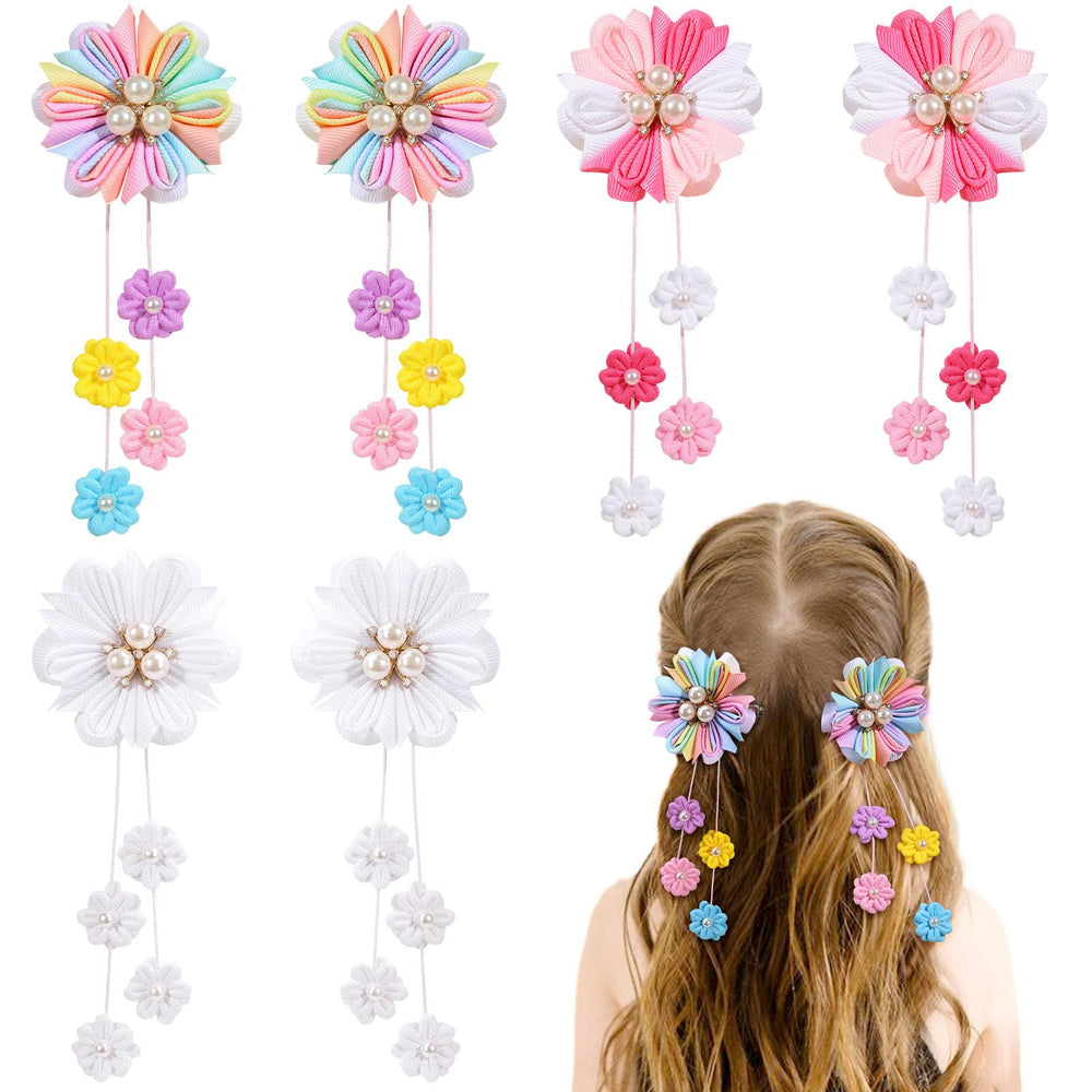OAOLEER broches cabello flor 6 piezas, ideales para peinados diarios y looks adorables.