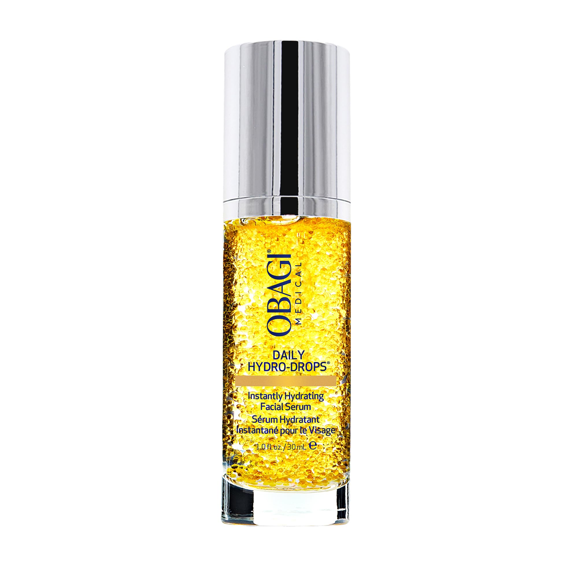 Obagi Daily Hydro-Drops Serum botella: hidratación duradera para piel suave y fresca