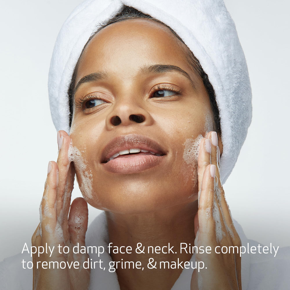 Obagi Nu-Derm Gel Espumoso para rostro fresco, experiencia de limpieza agradable.