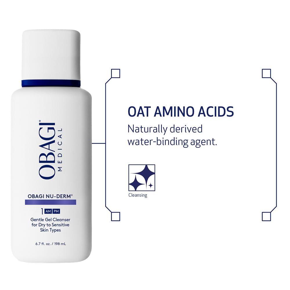 Obagi Nu-Derm Gentle Cleanser, dos envases para cuidado continuo.