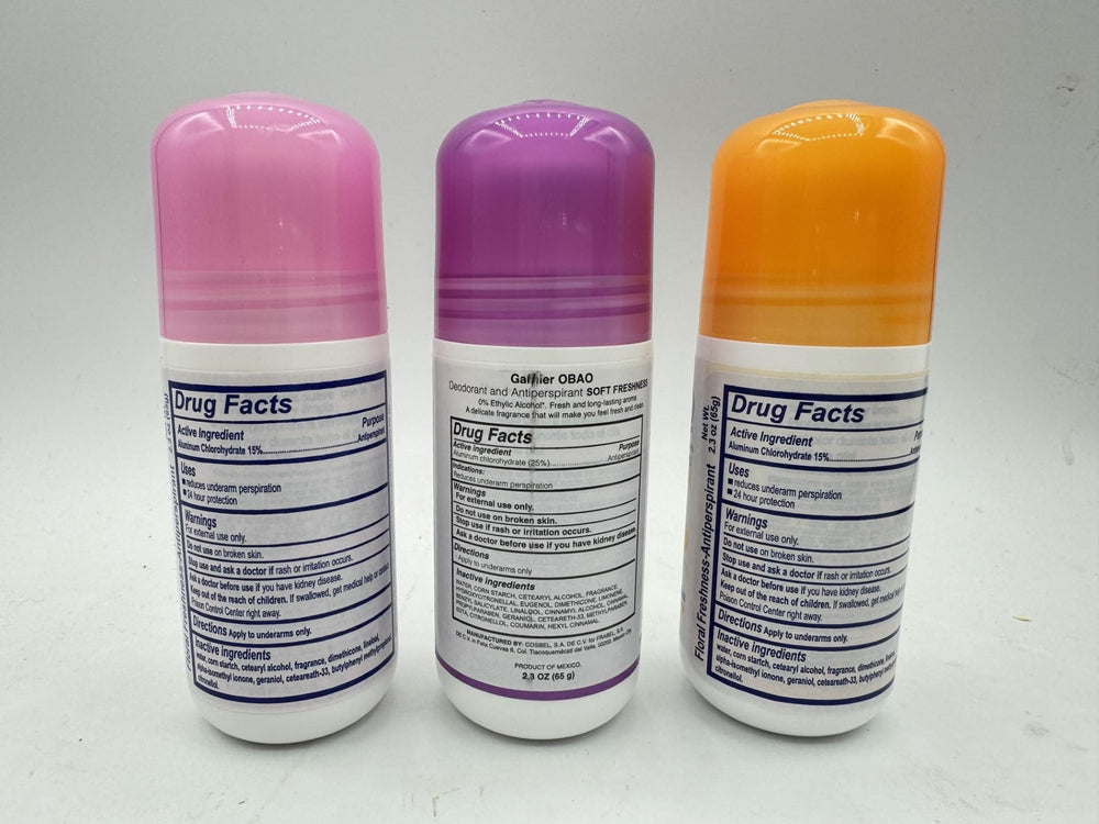 Desodorante Obao para mujer, envase práctico para llevar en bolso.