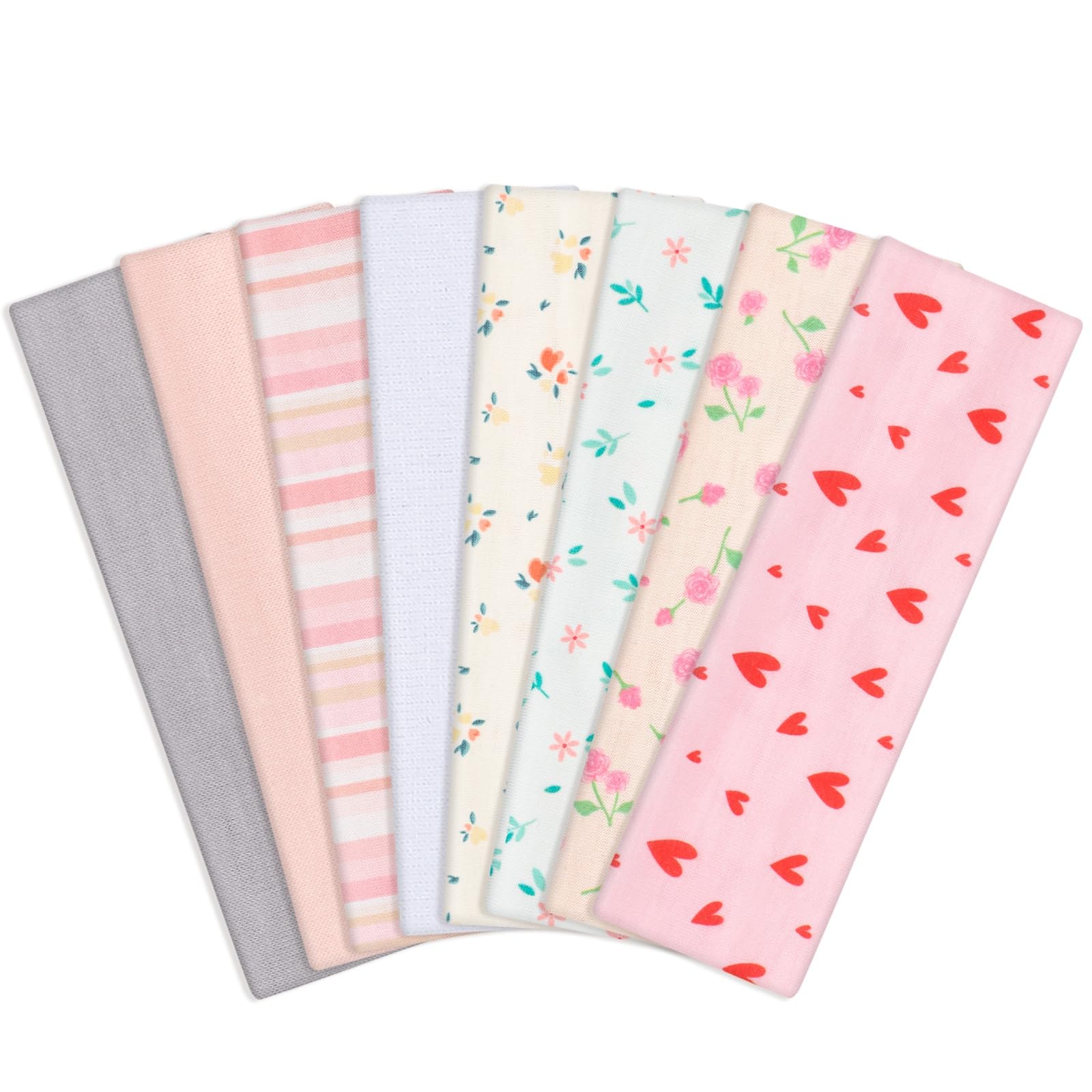 Cinta obeoby con rayas rosa, ideal para deporte y peinado diario.