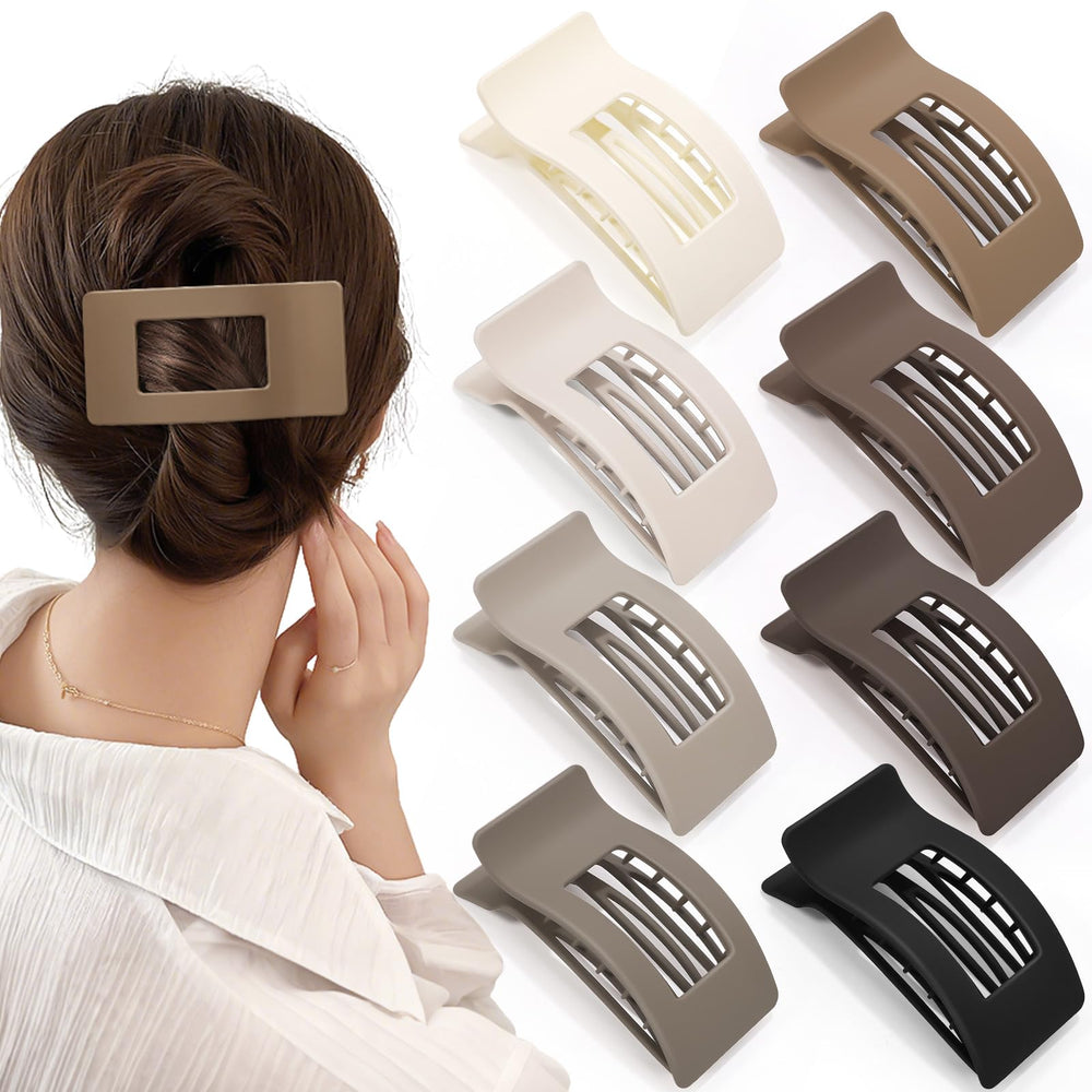 Pinza plana de Obeoby para cabello medio, sujeción estable para peinados diarios.