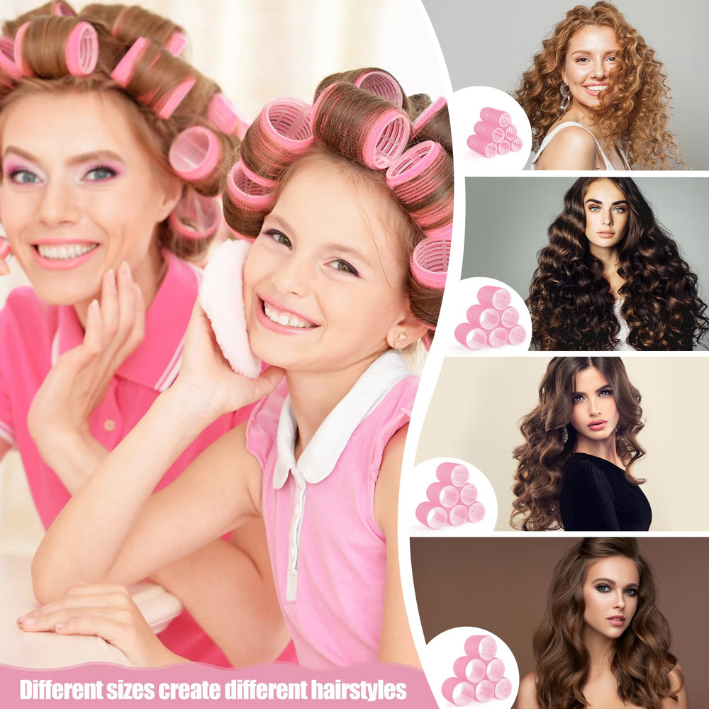obeoby rulos 48 mm rosa para rizos definidos