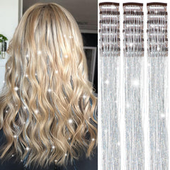 Obinying destellos para cabello, pack de 18 piezas, aporta brillo temporal y estilo.
